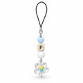 Letter P with a flower phone charm