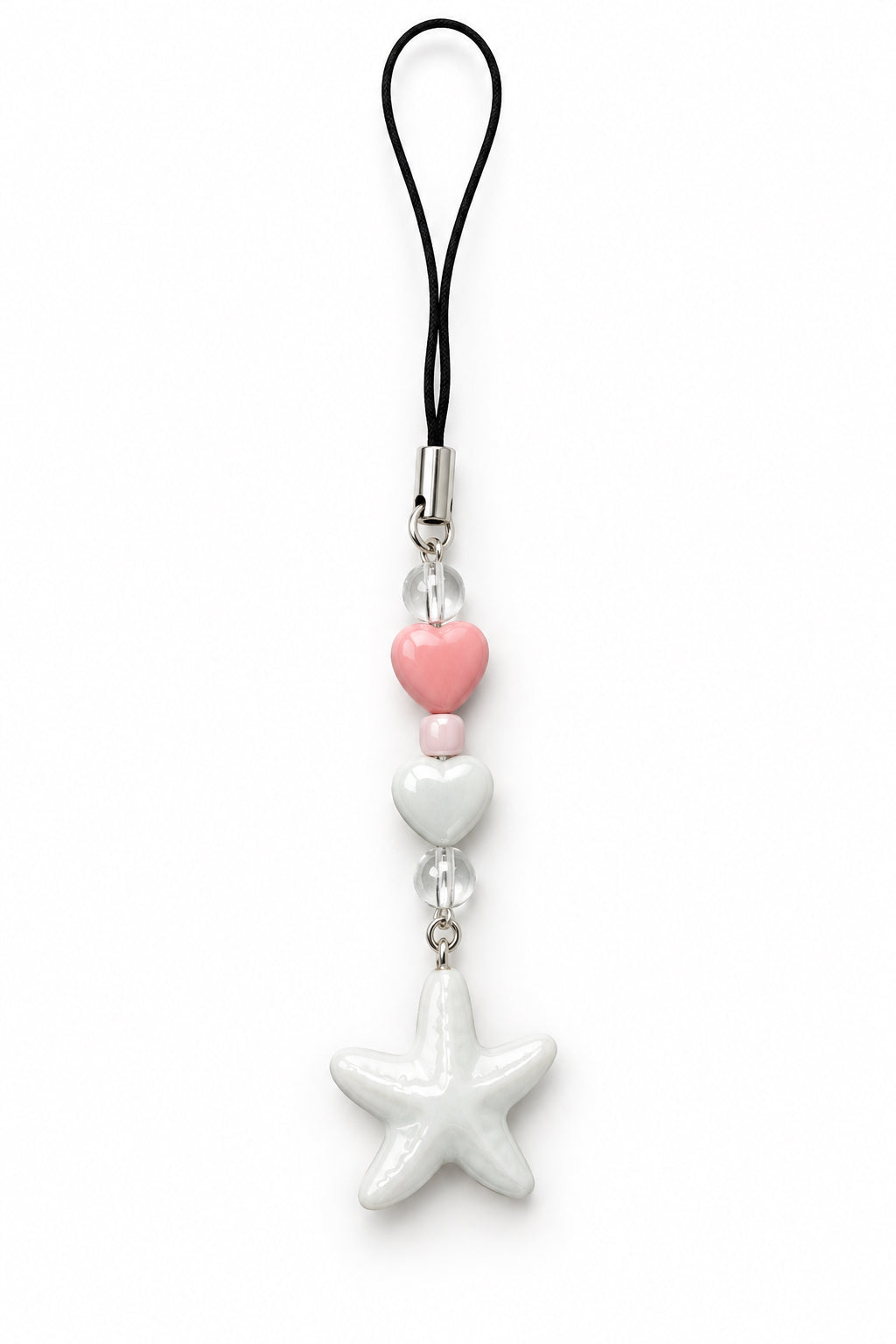 Star fish has hearts phone charm
