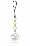 Yellow Retro flower power phone charm