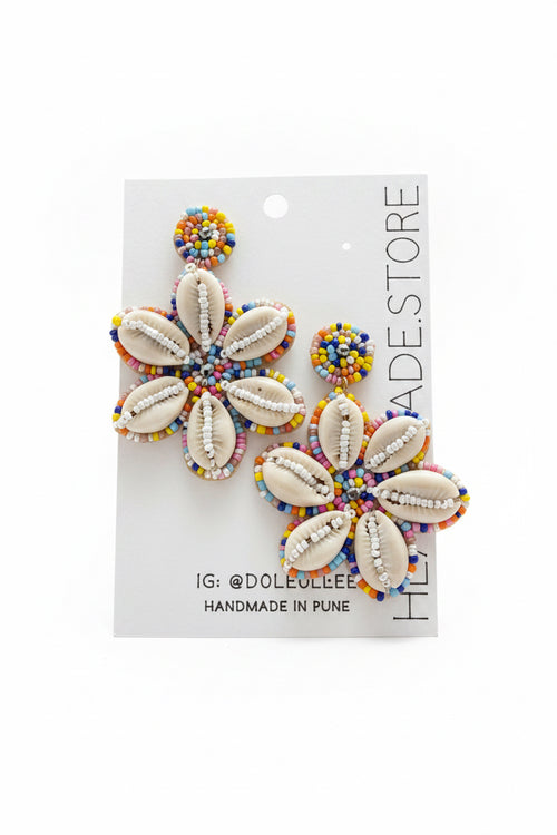 Rainbow shell  Earrings