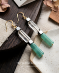 Sea Mist Twinfall Glass earrings