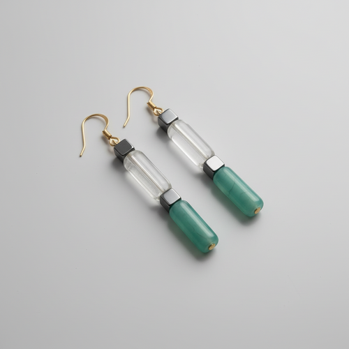 Sea Mist Twinfall Glass earrings