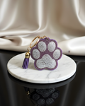 Bedazzled Dog paw bag charm