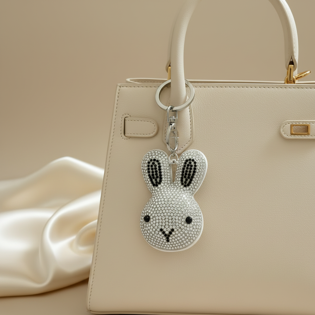 Bedazzle Bunny Bag Charm