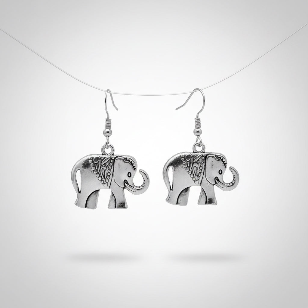 Majestic Elephant Silver earrings