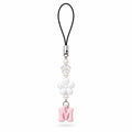 Letter M with flowers phone charm