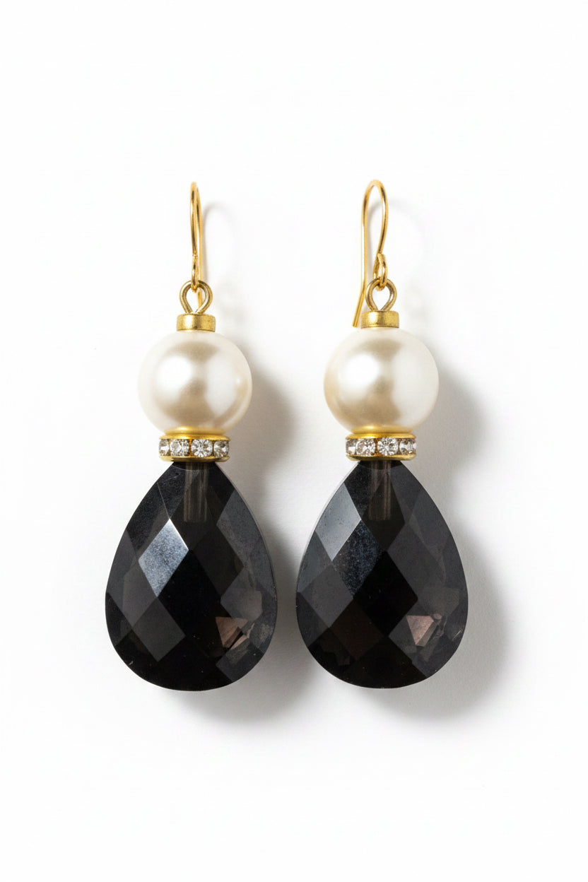 Midnight Pearls Earrings