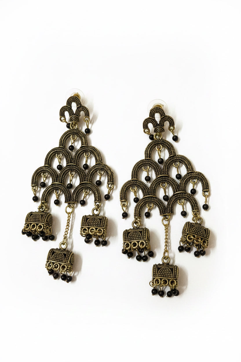 Traditional Jashan earrings Black