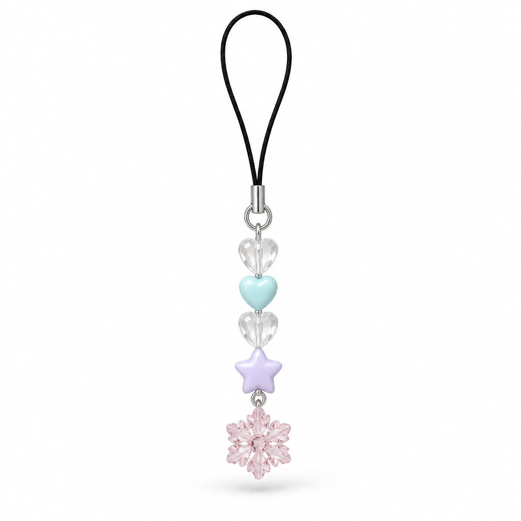 Snowflake drop phone charm