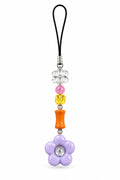 Retro flower power phone charm