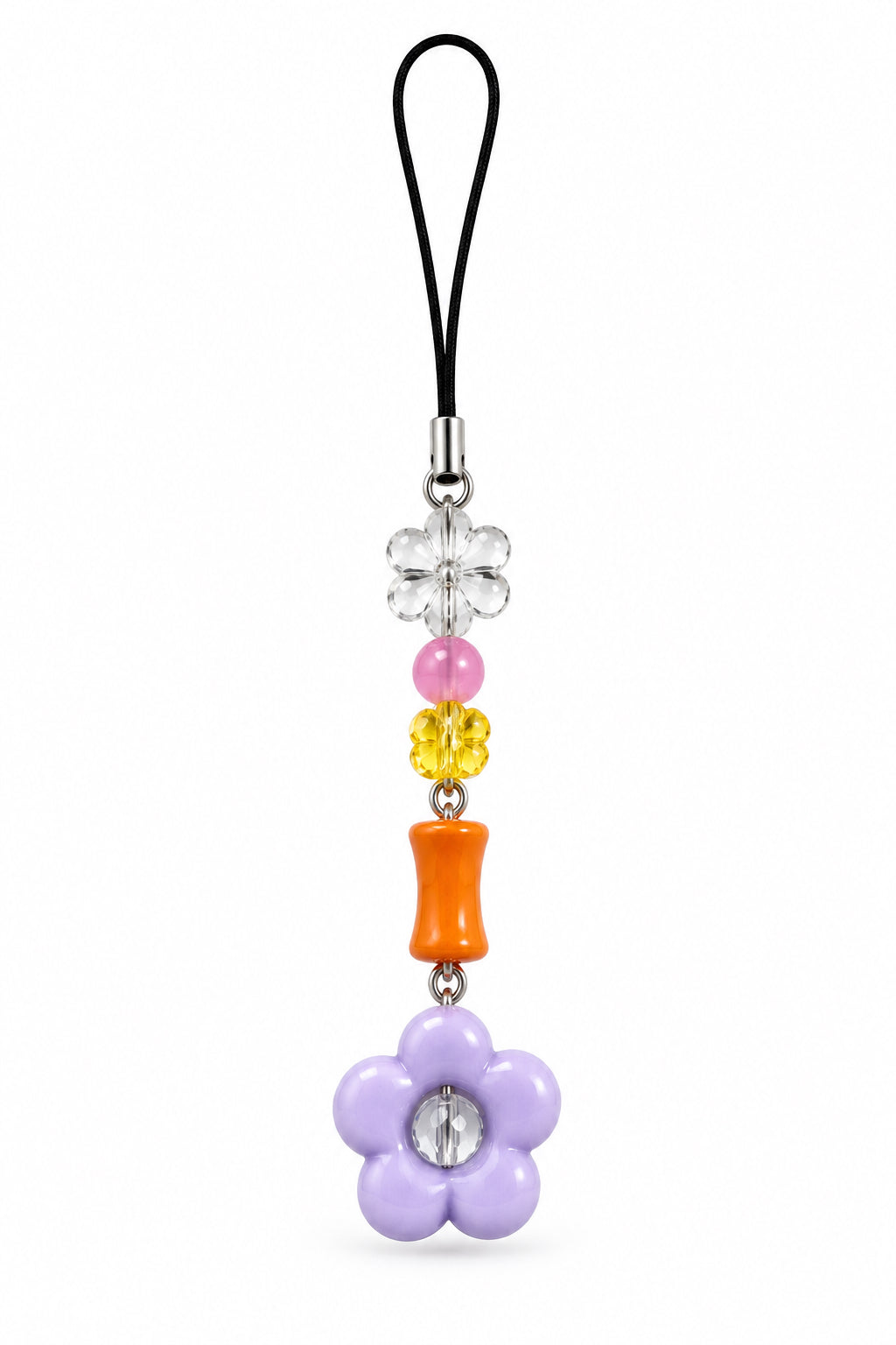 Retro flower power phone charm