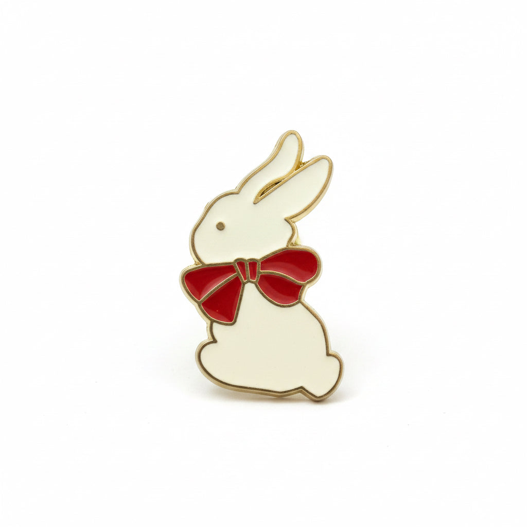 Bunny with a Red Bow pin