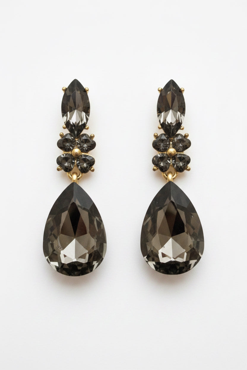 Smokey Crystal Teardrops