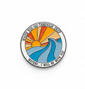 When you go through deep. waters, I will be with you enamel pin