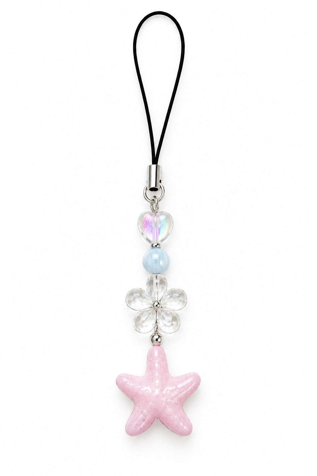 Pink Starfish wish phone charm
