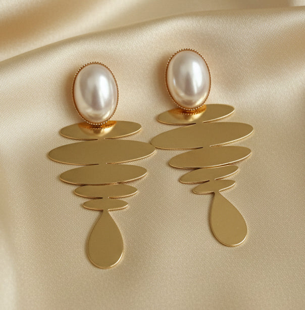 Golden Cascade Earrings