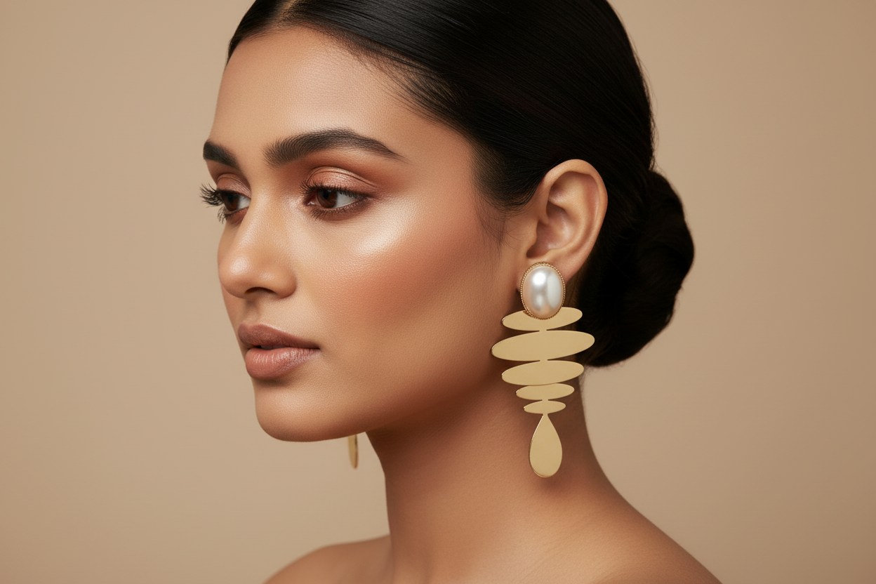 Golden Cascade Earrings