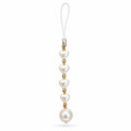 Heart full with a pearl phone charm