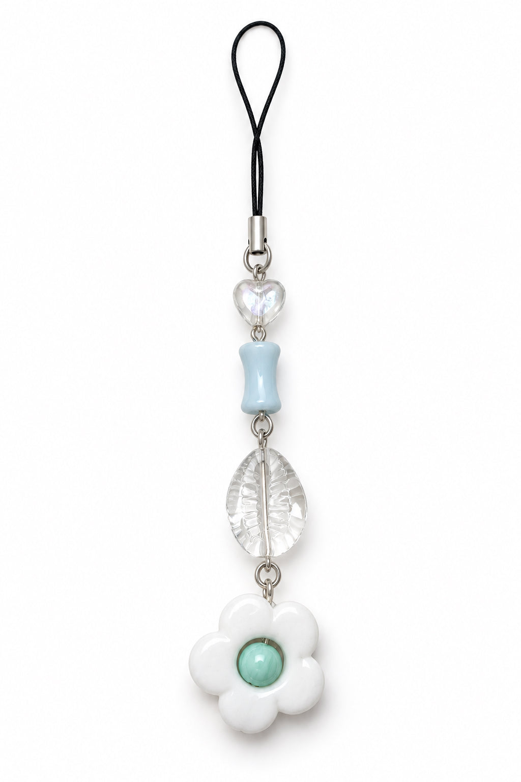 Baby Blue Flower phone charm