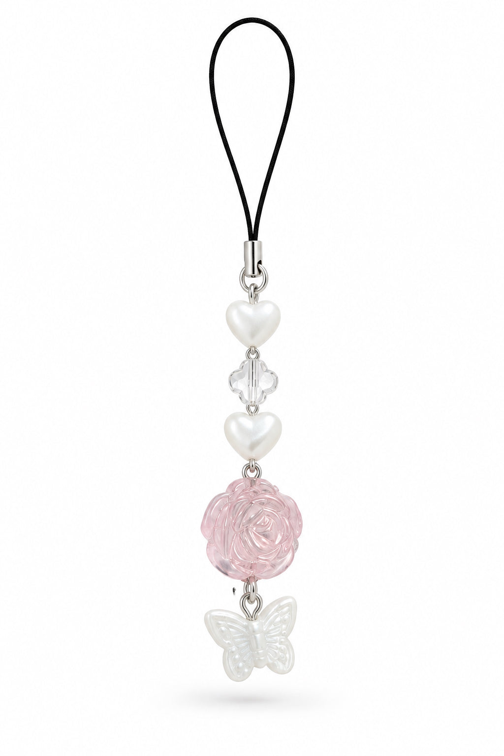 Little white Butterfly phone charm