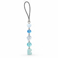 Letter E shade of blue phone charm