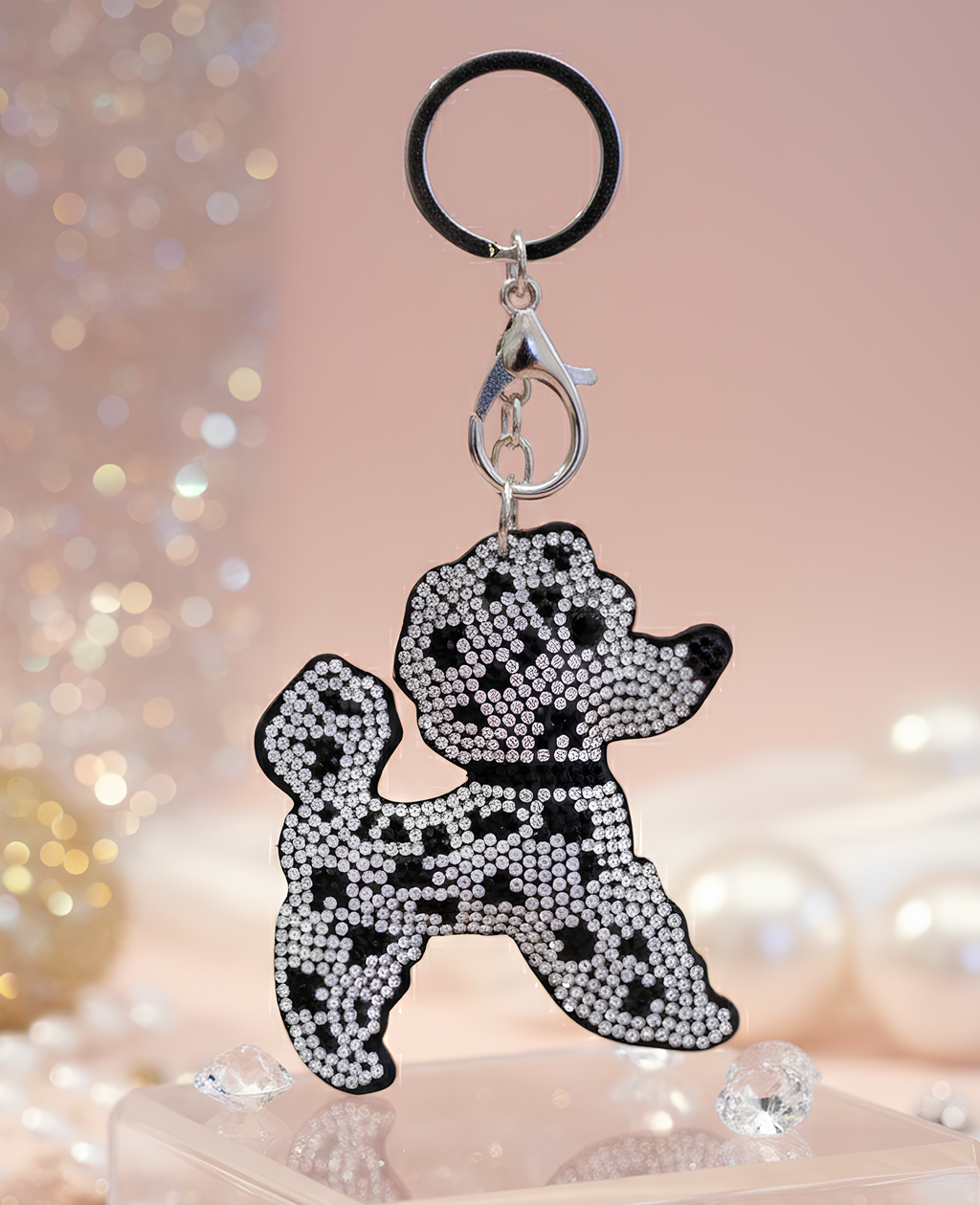 Poodle Bedazzle Bag Charm