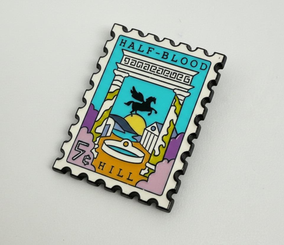 Half Blood stamp enamel pin