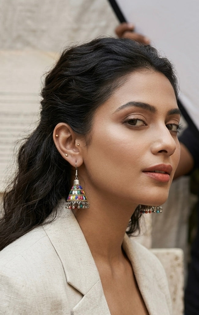 Multicoloured Desi Cone Danglers
