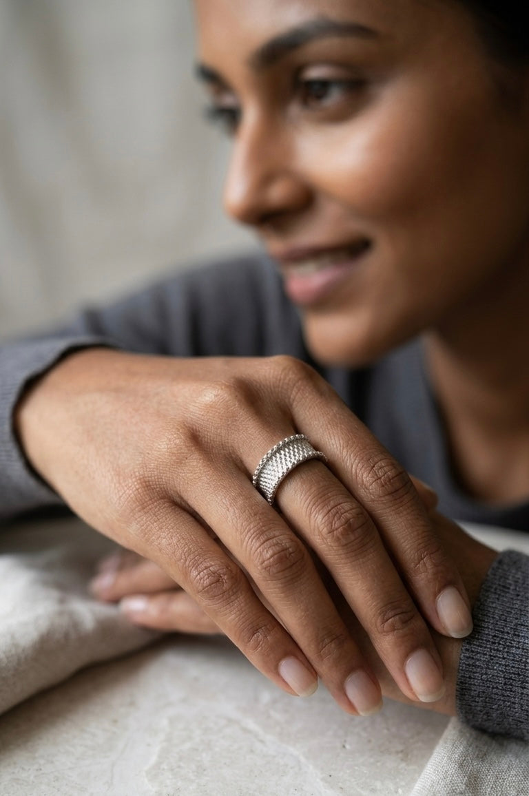 Dragon Scale Silver Ring