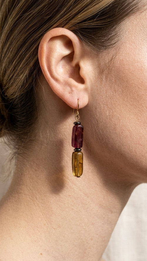 Autumn Twinfall Glass earrings