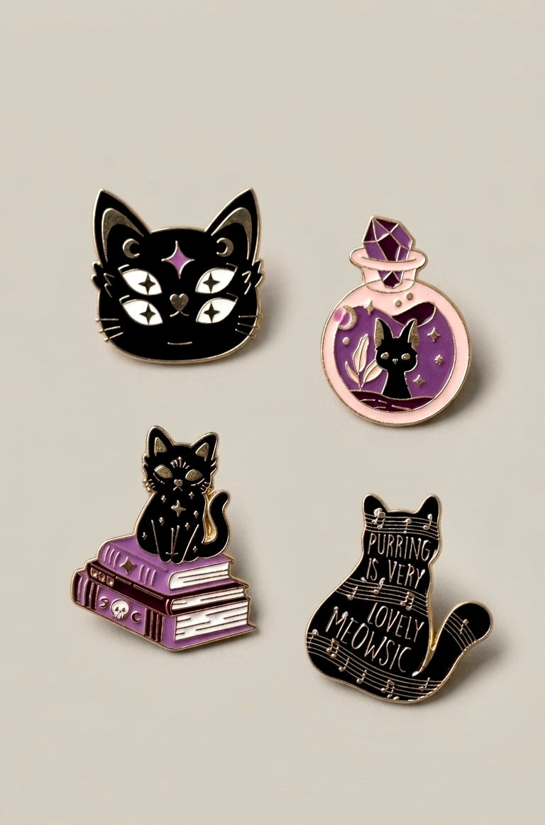 Hypnotic kitty (combo of 4pins)