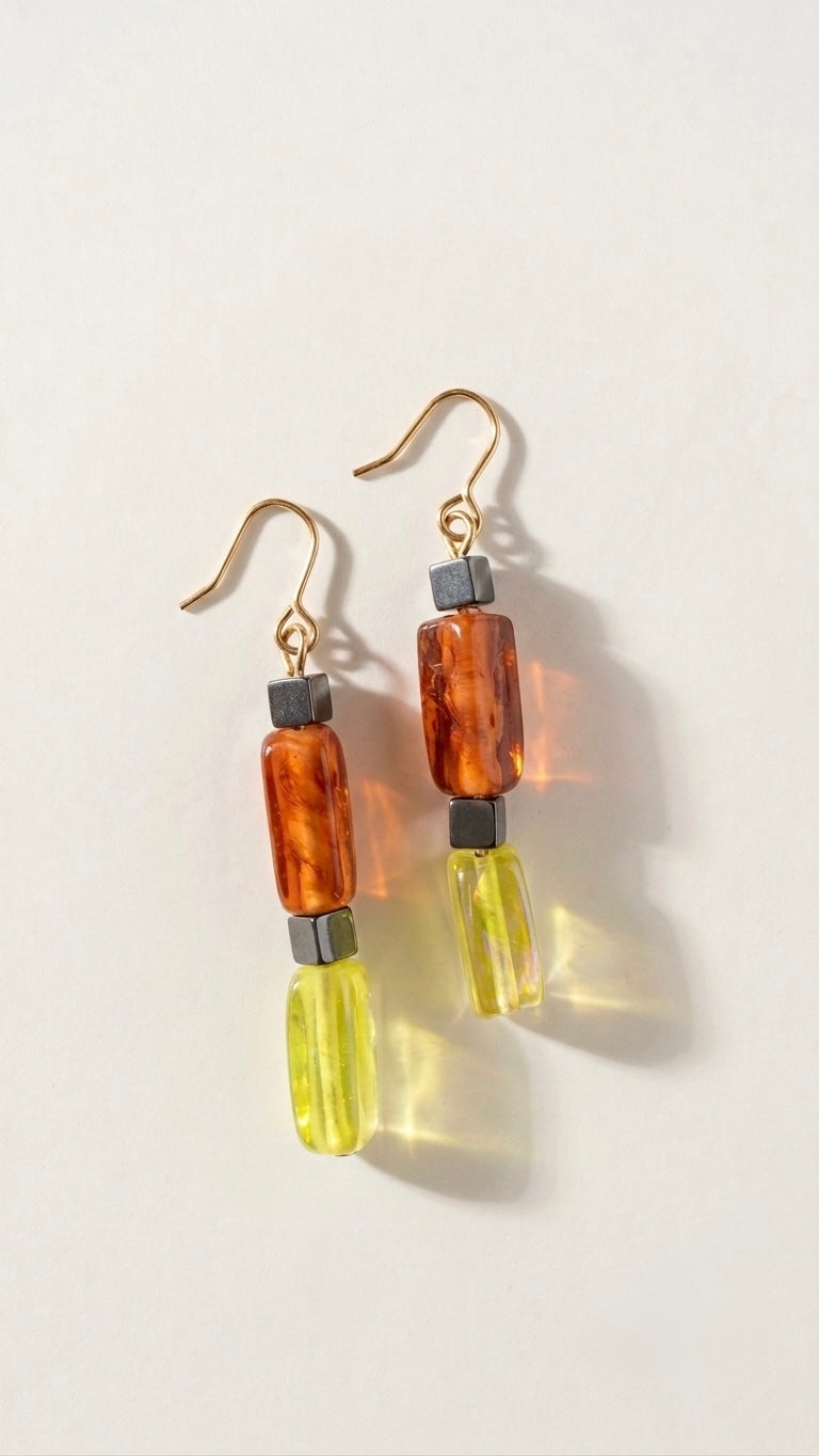 Sunshine Twinfall Glass earrings
