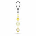 J in yellow phone charm