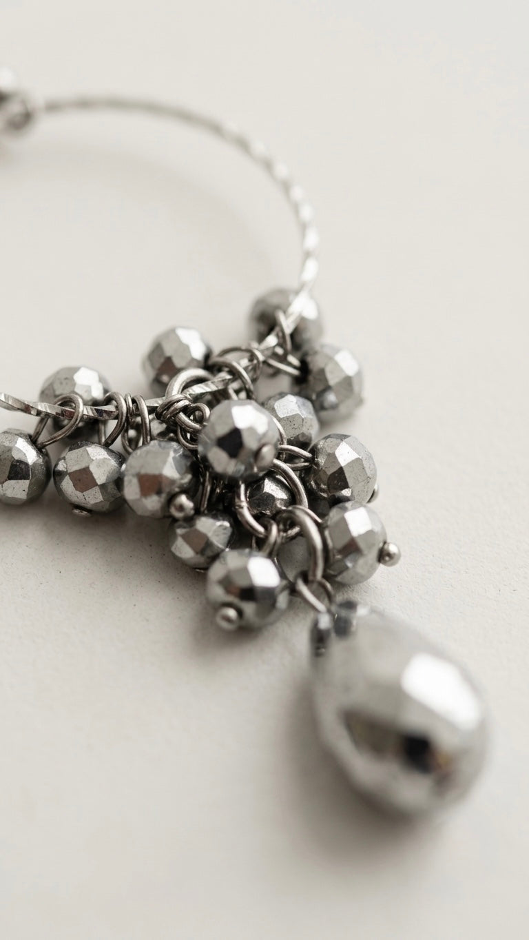 Metallic Cluster Statement Earrings