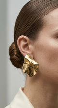 Fallen Leaf Gold Earrings