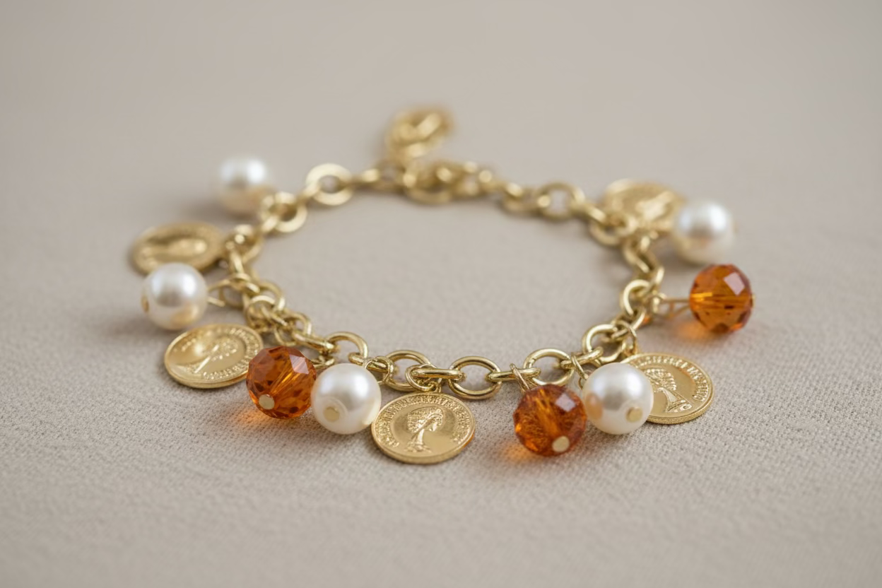 Sol Pearl Charm Bracelet