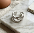 Cross Cross Silver Anti Tarnish Ring