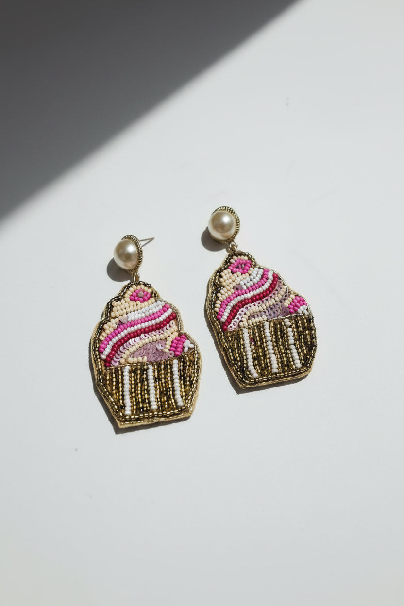 Cupcake Sprinkle Earrings 🧁✨