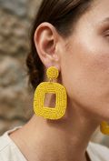 Halo Frame Beaded Earrings ✨