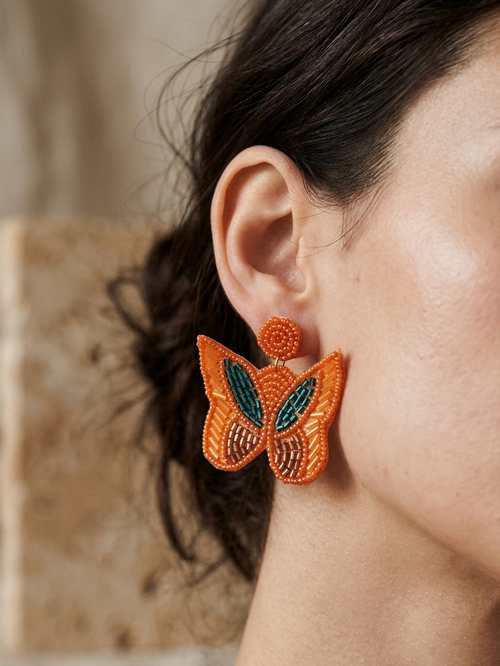 Flutter Wings Beaded Earrings 🦋