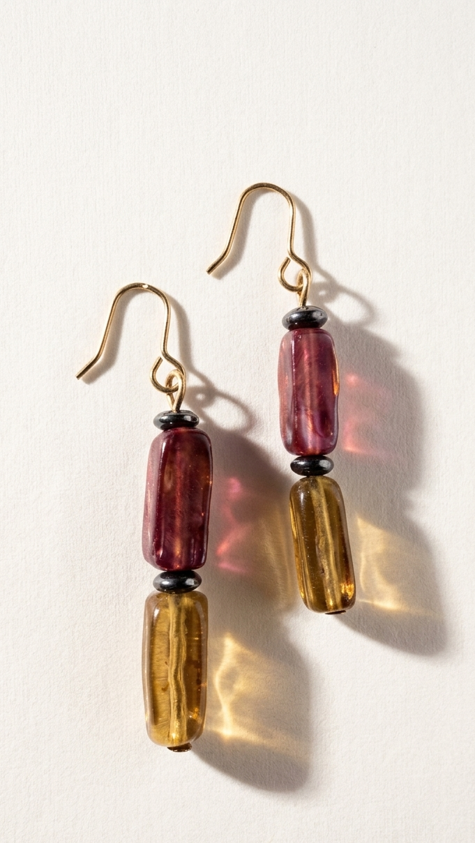 Autumn Twinfall Glass earrings