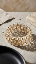 Gold Lattice Crystal Bracelet