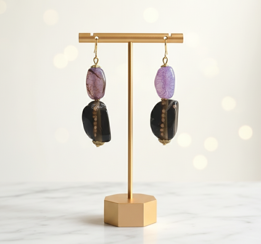 Purple Eclipse Earrings